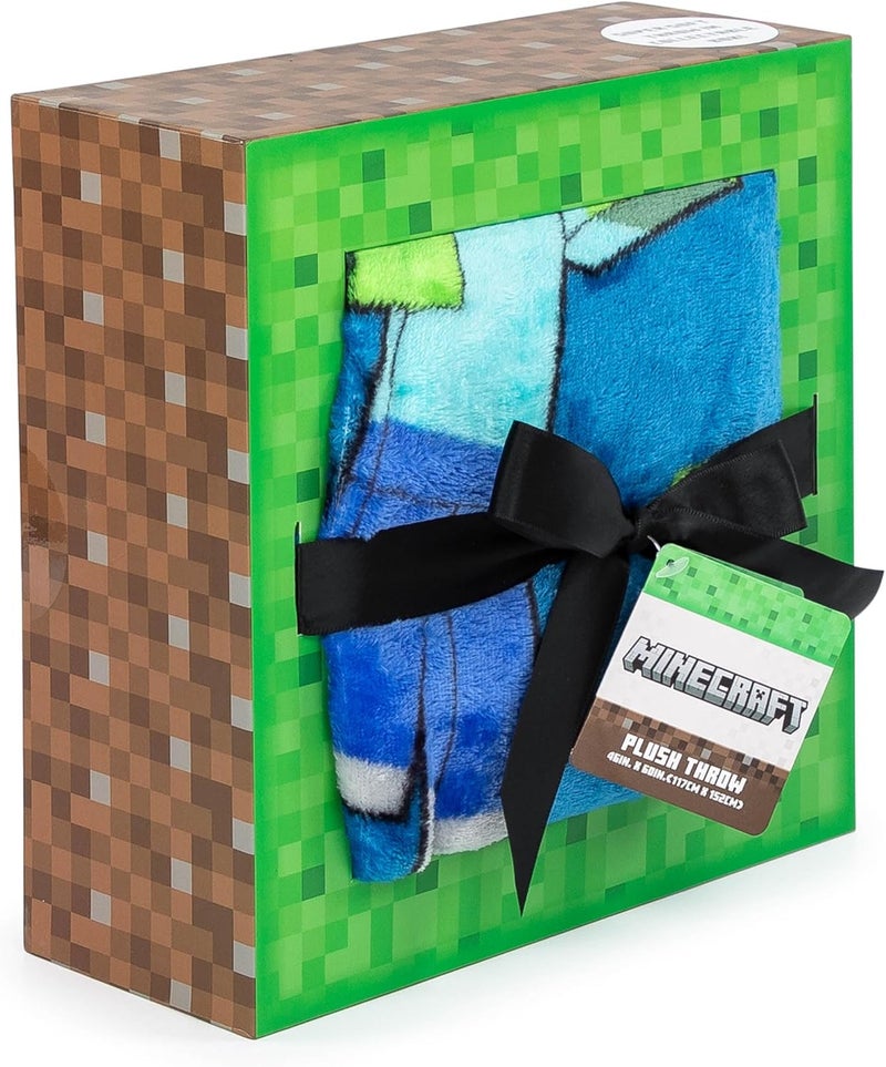 Jay Franco Minecraft Throw Blanket with Gift Box - Plush Throw Measures 46 x 60 Inches - Super Soft Special Edition Gamer Fleece Bedding Features Creeper - Image 3